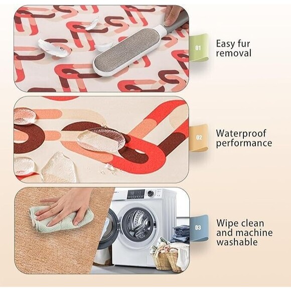 Waterproof & Soft Fluffy Premium Flannel Reversible Throw Dog Blankets Washable - Picture 5 of 6